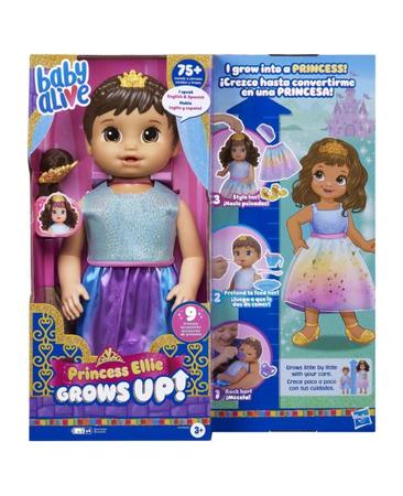 Baby Alive Grows Up Princesa Ellie Cresce de Verdade, +75 sons e