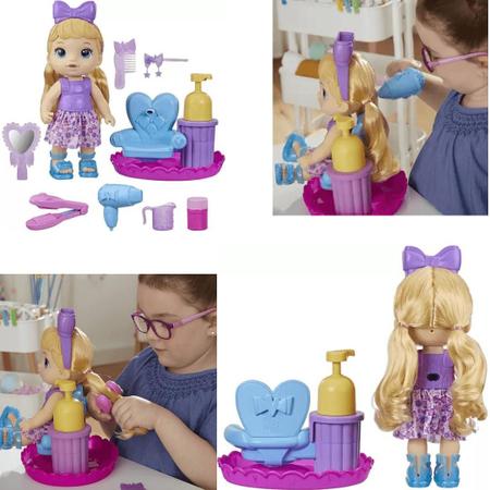 Baby Alive SUDSY STYLING Loira F5112 Boneca Bebê Salão de Beleza