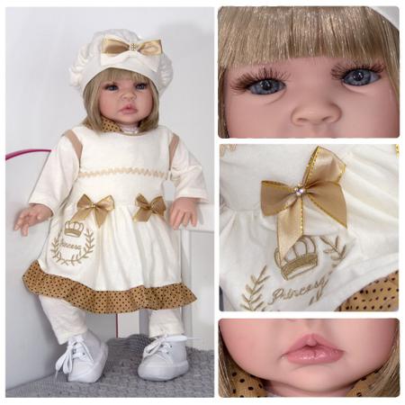 Boneca Baby Infantil Menina Reborn de Pano Em Promocao