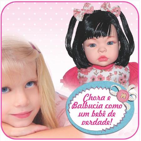 Boneca Baby Kiss Chora e Balbucia Original na Caixa tipo Reborn