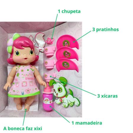Imagem de Boneca Baby Moranguinho Faz Xixi 32 cm Mimo
