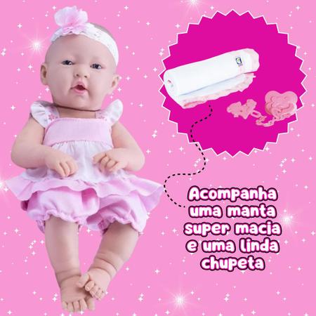 Imagem de Boneca Baby Ninos Bebê Reborn Infantil 37cm E Carrinho De Passeio 3 Rodas Para Meninas Crianças Coloridos