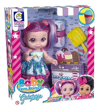 Boneca Baby Vem Brincar Gelateria Massinha - Cotiplás Imagem de Boneca Baby Vem Brincar Gelateria Massinha