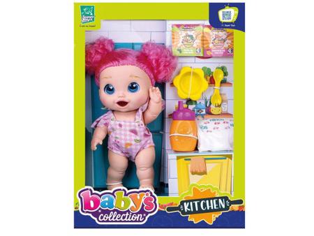 Imagem de Boneca Babys Collection Papinha Kitchen Sachê - que Come com Acessórios Super Toys