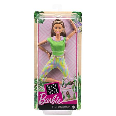 Boneca Barbie Articulada Morena GXF05 Made to Move Mattel