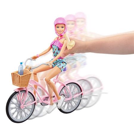 Boneca Barbie e Bicicleta Articulada - Mattel