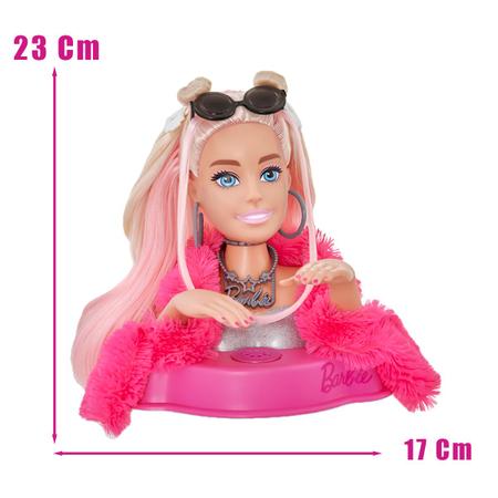 Boneca Cabeça Busto Barbie Com Acessórios P/ Pentear Maquiar 21 Peças -  Mattel - Boneca Barbie - Magazine Luiza