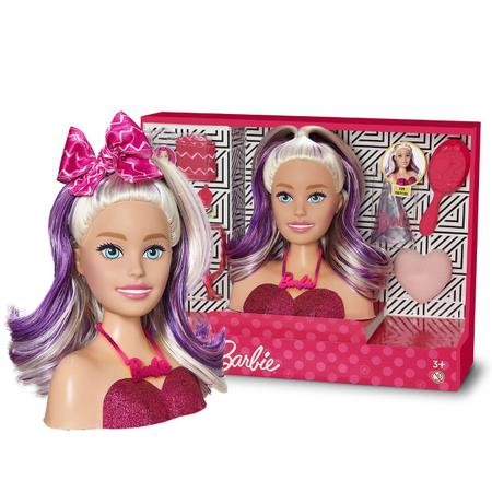 Boneca Busto Barbie Styling Faces C/ Maquiagem Brinquedo Infantil Menina C/  Acessórios- Pupee - Boneca Barbie - Magazine Luiza