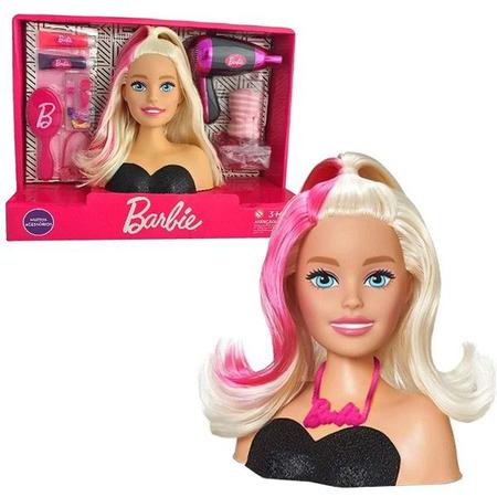 Boneca Barbie Busto Maquiagem e Cabelo Pupee 1264 - Boneca Barbie -  Magazine Luiza