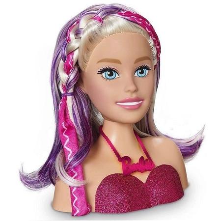 Boneca barbie busto maquiagem e cabelo - pupee 1265 oferta na Ri Happy