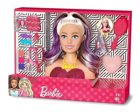 Busto Barbie para Pentear e Maquiar - Pupee - superlegalbrinquedos