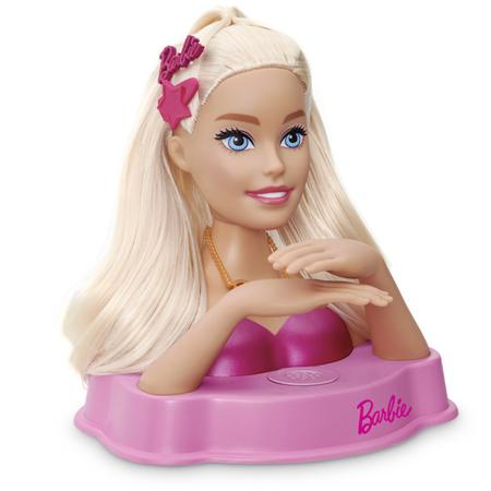Imagem de Boneca Barbie Busto Original Com 12 Frases E 9 Acessórios Para Pentear Mattel