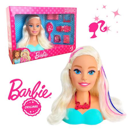 Boneca Cabeça Busto Barbie Com Acessórios P/ Pentear Maquiar 21 Peças -  Mattel - Boneca Barbie - Magazine Luiza