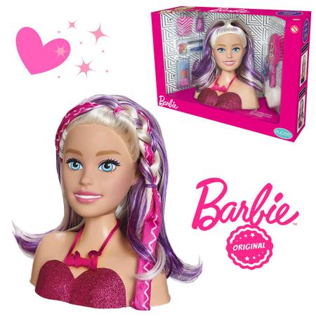 Boneca Barbie Busto Cabeleireira Mini - Pupee - Sama Presentes