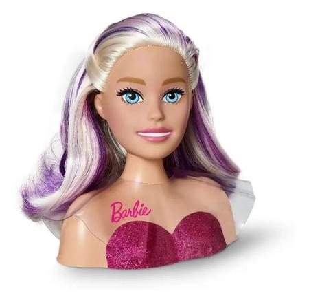 Boneca Barbie Busto Maquiagem e Cabelo Pupee 1264 - Boneca Barbie -  Magazine Luiza