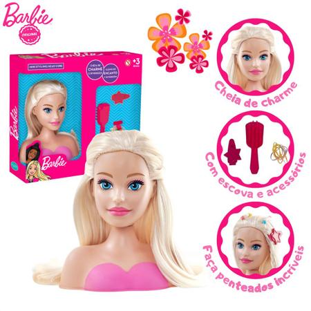 Barbie Busto Boneca Pentear Maquiar Pupee Hair em Promoção é no