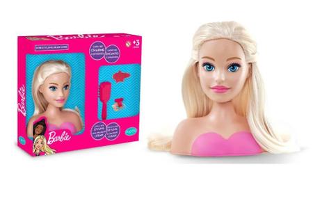 Brinquedo Bonecas Busto Barbie Styling Hair Salão De Beleza