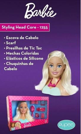 Boneca Barbie Busto Styling Faces C/ Maquiagem Brinquedo Infantil Menina C/  Acessórios- Pupee - PUPEE BRINQUEDOS/MATEL - Boneca Barbie - Magazine Luiza