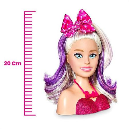 Boneca Barbie Busto Maquiagem Styling Head Faces Acessorios - Rosa