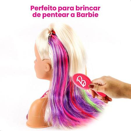 Boneca Barbie Busto Maquiagem Styling Head Faces Acessorios - Rosa