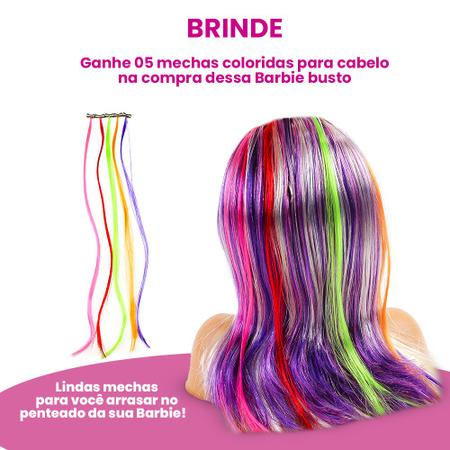 Bonecas - Busto Boneca Barbie Styling Head Faces - Maquiagem e Cabelo -  1265 Pupee