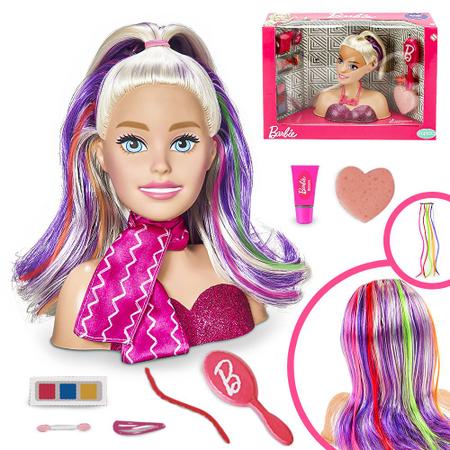 Boneca Barbie Busto Cabeleireira Mini - Pupee - Sama Presentes