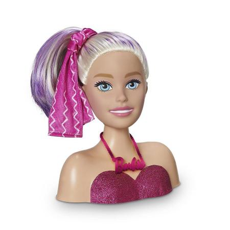 Kit Busto De Boneca Barbie Hair Styling Mais Maquiagem Pupee no Shoptime