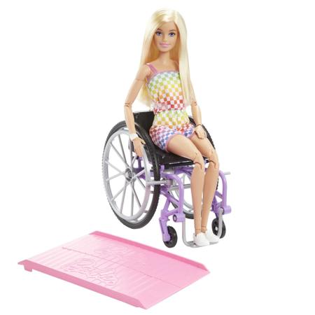 Imagem de Boneca Barbie cadeira de rodas, acessórios inclusivos - 100% diversão