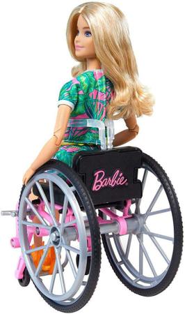 Imagem de Boneca Barbie Cadeira De Rodas Fashionista 165 Loira - Grb93 - Mattel