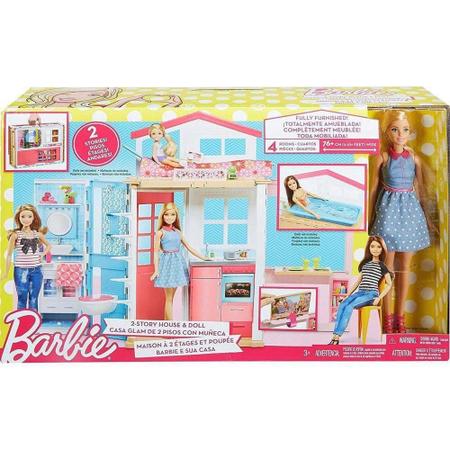 Barbie Casa Dois Andares Barbie HCD48 - Juguetilandia