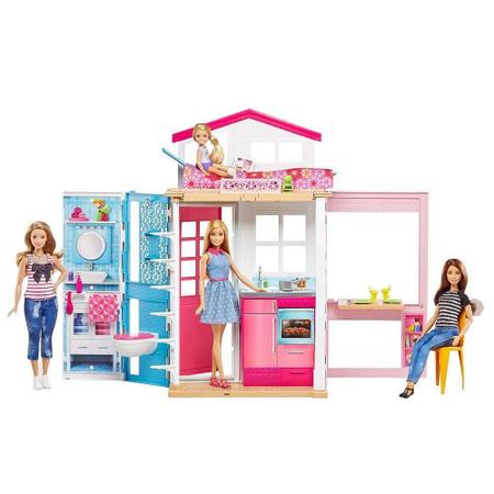 Barbie Casa Dois Andares Barbie HCD48 - Juguetilandia