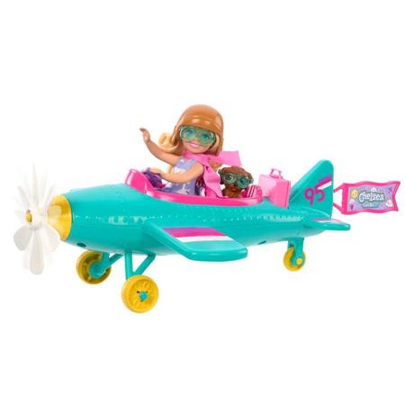 Imagem de Boneca Barbie Chelsea Profissões - Piloto c/ Avião e Pet - Mattel