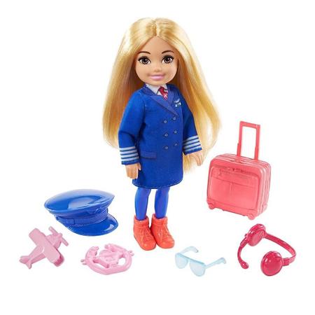 Imagem de Boneca Barbie Chelsea Profissoes Piloto Mattel Gtn86