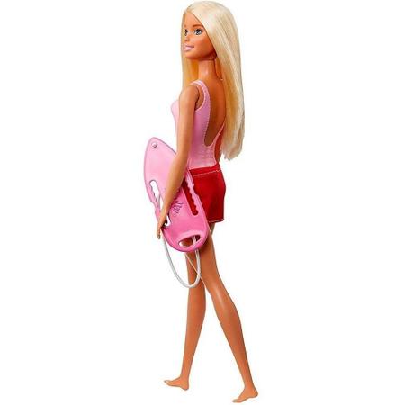 Imagem de Boneca Barbie Colecionável Loira Profissões Socorrista Salva Vidas Da Praia Edição 60 Anos - Mattel