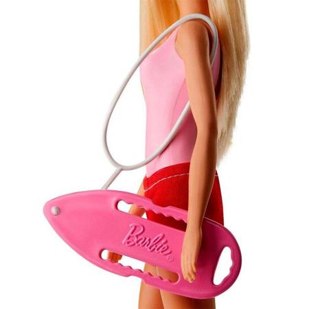 Imagem de Boneca Barbie Colecionável Loira Profissões Socorrista Salva Vidas Da Praia Edição 60 Anos - Mattel