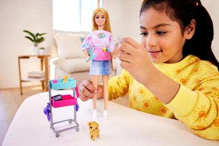 Children Play Set Furniture for Barbie, Cabeleireiro Acessórios