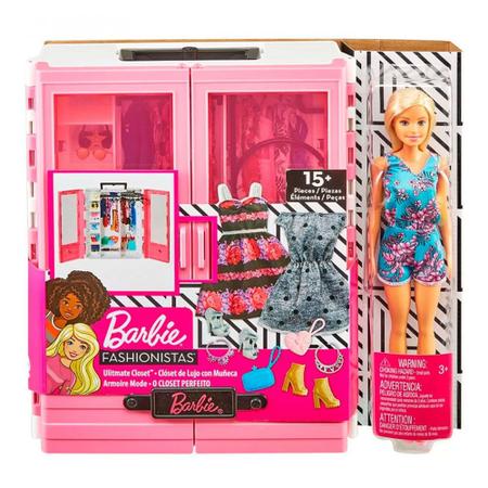 Boneca Barbie com Cenário - Guarda Roupa de Luxo - GBK12 - Mattel - Dorémi  Brinquedos