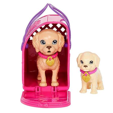 Boneca Barbie com Pets - Adota Cachorrinhos - Morena - Mattel