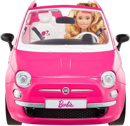 Imagem de Boneca Barbie Com Veiculo Fiat 500 Mattel Gxr57