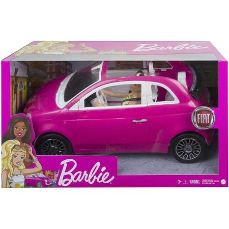 Imagem de Boneca Barbie com Veículo Fiat Rosa - Mattel