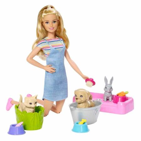 Brinquedos Cachorrinho Mini Pets na casinha da Barbie 3Un - Shop