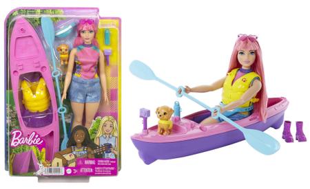 Boneca Barbie Daisy c/ Caiaque e Pet - Dia de Acampamento - Mattel - Boneca  Barbie - Magazine Luiza
