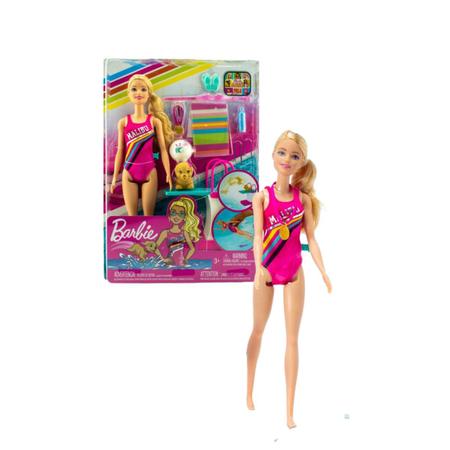 Barbie nadadora mattel hot sale