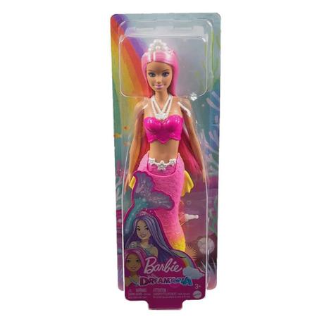 Barao Mattel Barbie Sereia Cabelos Rosa