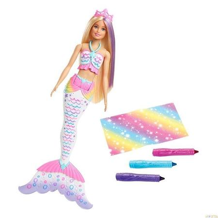 Original barbie dreamtopia crayola sereia barbie boneca brinquedos