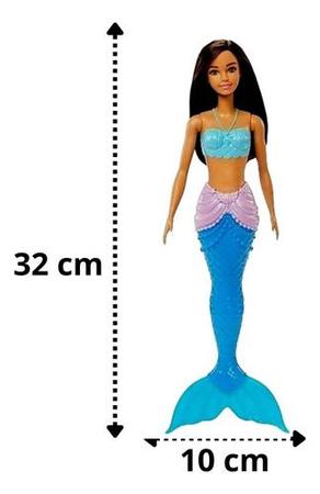 Imagem de Boneca Barbie Dreamtopia Sereia Morena Com Cauda Azul Mattel