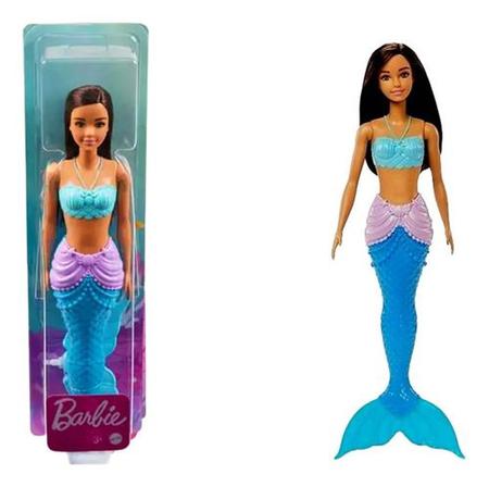 Imagem de Boneca Barbie Dreamtopia Sereia Morena Com Cauda Azul Mattel