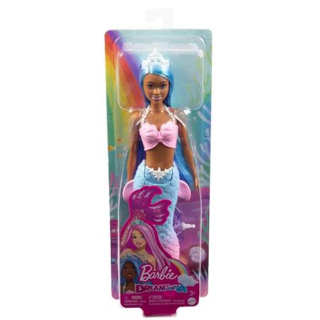 Imagem de Boneca Barbie Dreamtopia Sereia Negra Cabelo Azul - Mattel