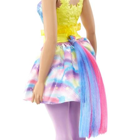 Imagem de Boneca Barbie Dreamtopia Unicórnio Cabelo Azul Com Rosa - Mattel HGR20
