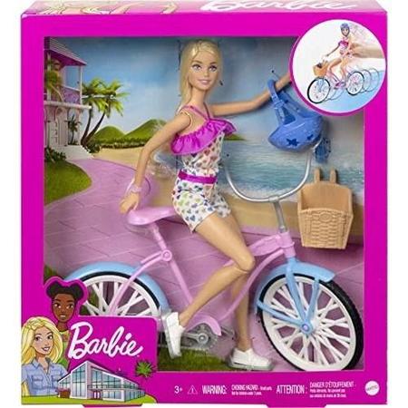 Imagem de Boneca Barbie e Bicicleta Loira Mattel 